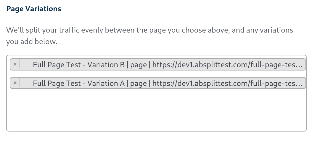 How to Set Up a Full Page Split Test in AB Split Test | AB Split Test