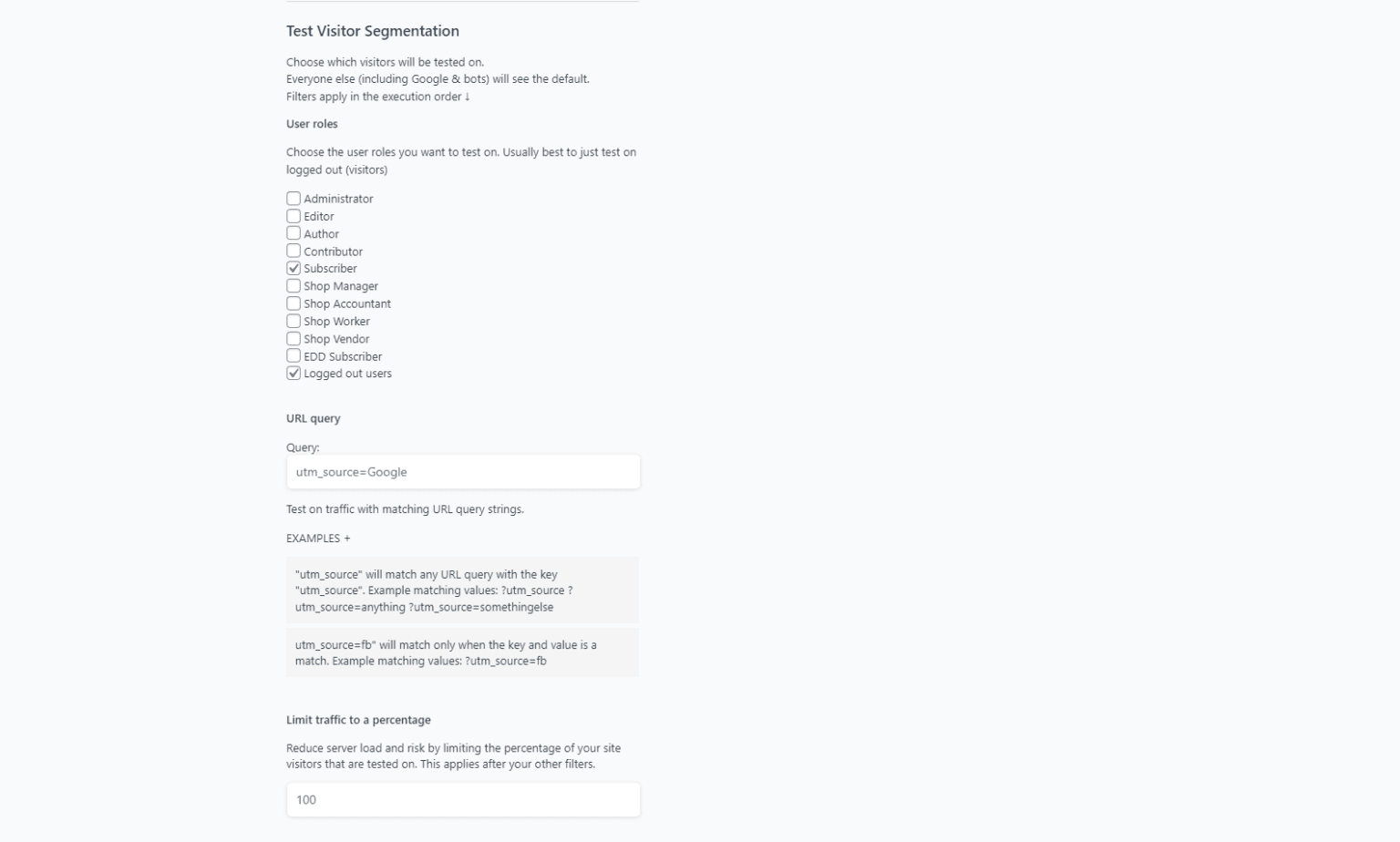 Segmentation Targeting Ab Split Test