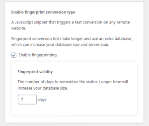 Conversion Fingerprint | AB Split Test
