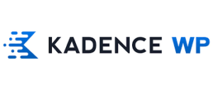 Kadence WP logo featuring a stylized blue "K" symbol to the left of the text "KADENCE WP" with "WP" in blue. Kadence WP logo featuring a stylized blue "K" symbol to the left of the text "KADENCE WP" with "WP" in blue.