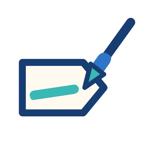 Paintbrush on a label