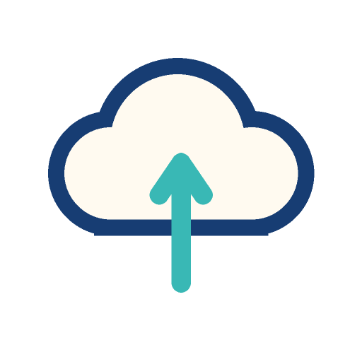Cloud with an up arrow