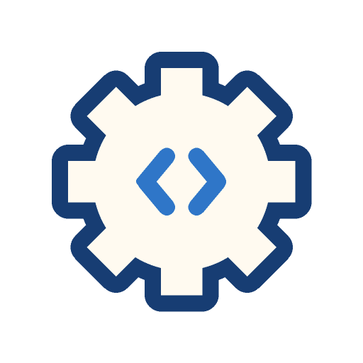 Gear with code brackets