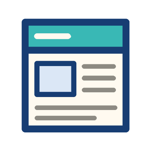 Page wireframe with the header highlighted