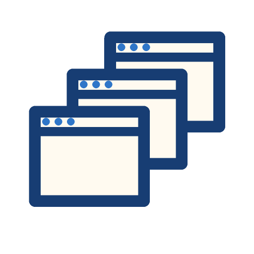 Stack of browser windows