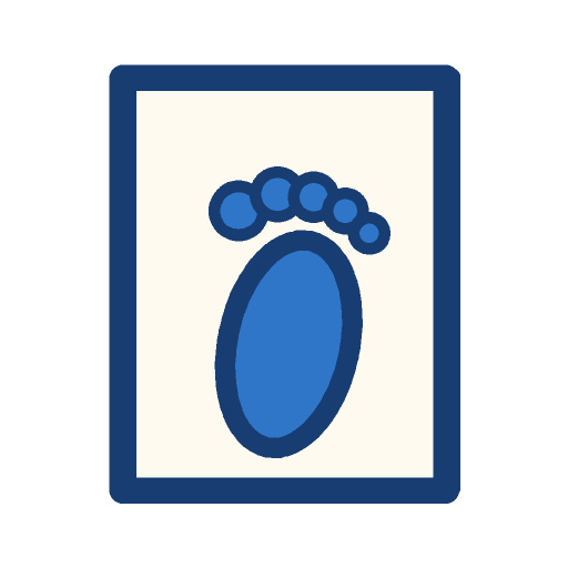 Page with a footprint