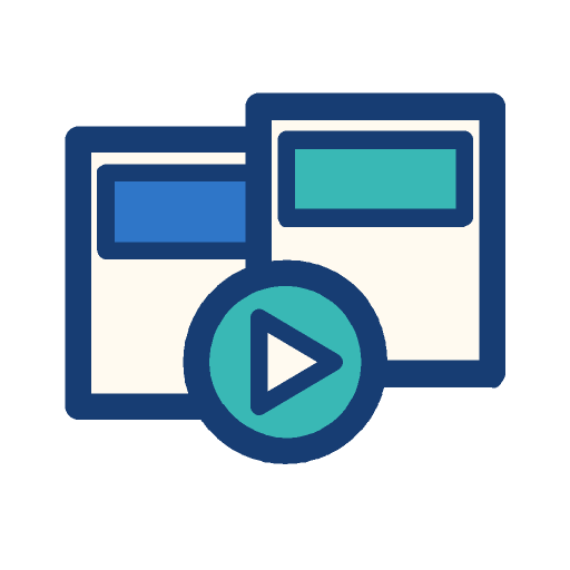 Play button over two variation cards