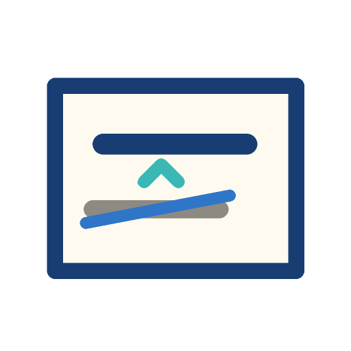 Crossed-out word with a new word above