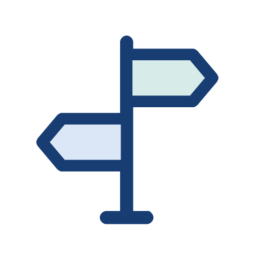 Signpost with two arrows