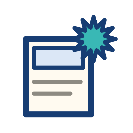Star-burst over a page card