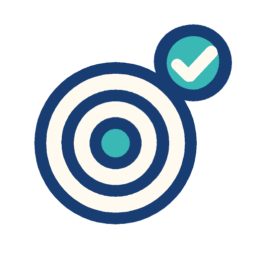 Target with a tick