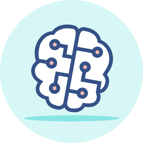 Illustration of a stylized brain with circuit-like connections. Illustration of a stylized brain with circuit-like connections.